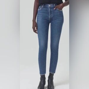 Agolde Women's Blue Skinny Jeans Nico high rise